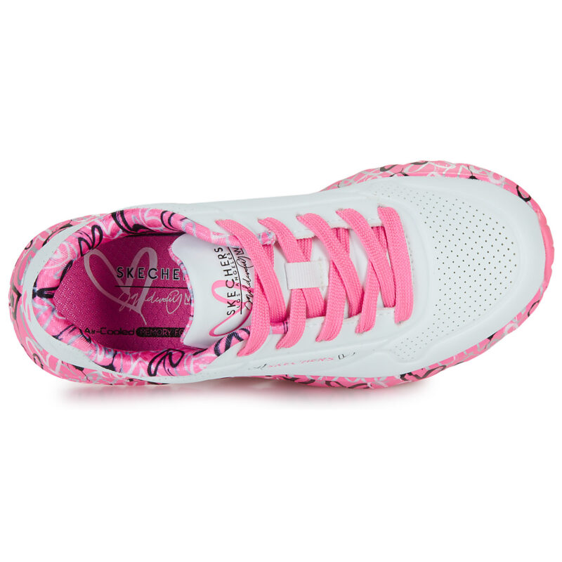 Skechers UNO LITE - LOVELY LUV Bianco Sneakers Bambina - 6