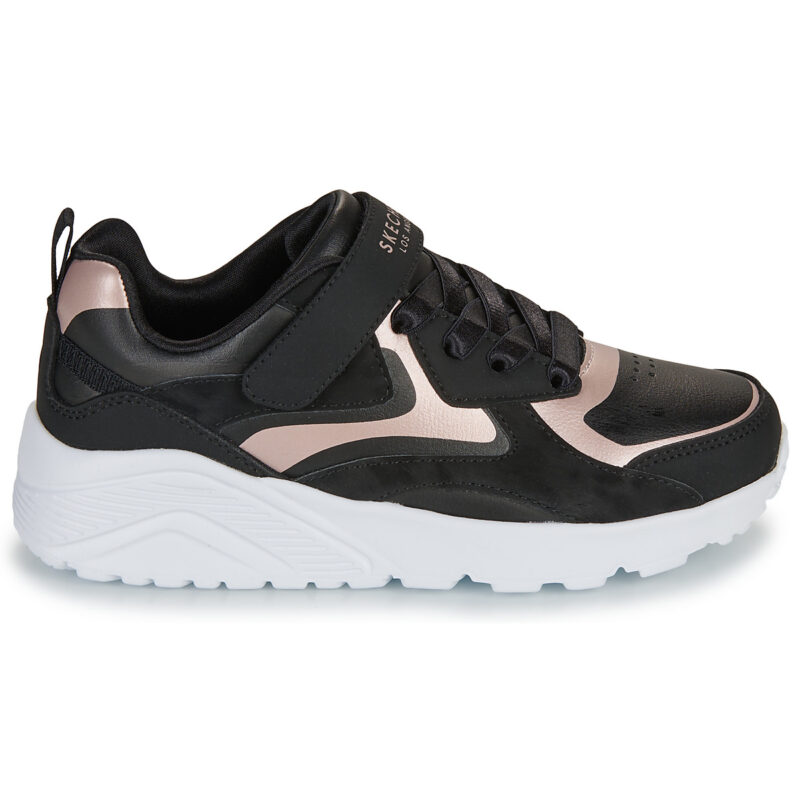 Baskets Skechers UNO LITE METALLIC BURST noires pour fille - Pointure 2