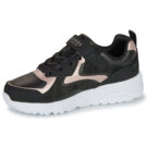 Baskets Skechers UNO LITE METALLIC BURST noires pour fille - Pointure 4