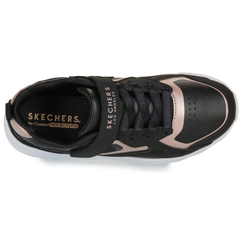 Baskets Skechers UNO LITE METALLIC BURST noires pour fille - Pointure 6