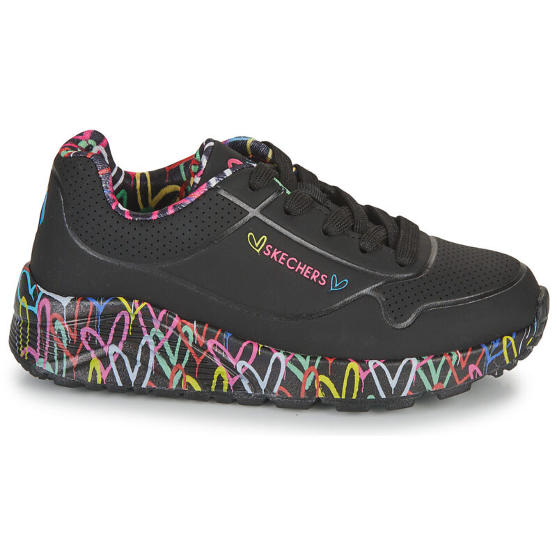 Skechers UNO LITE Nero Sneakers Bambina - 2