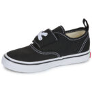 Vans Authentic Elastic V BLACK Nero Sneakers Bambina - 4