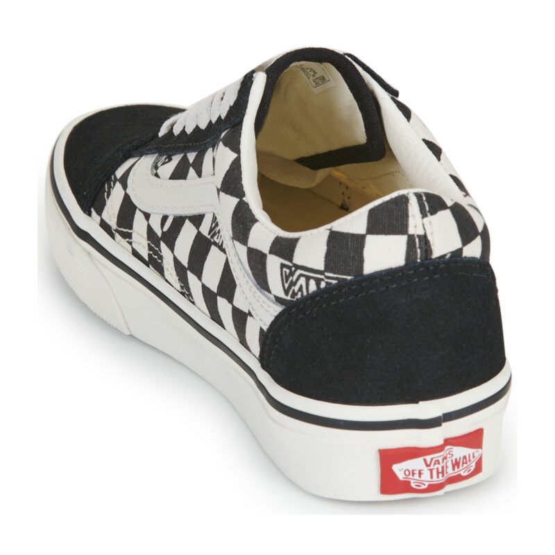 Vans Old Skool Geo Check Schwarz Wei&szlig; - M&auml;dchen-Sneaker - Gr&ouml;&szlig;e 5