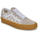 Vans Old Skool Gum check Mushroom Beige - Sneakers Bambina - 1