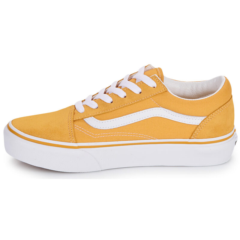 Vans Old Skool Platform GOLDEN GLOW Yellow Toddler Sneakers - 4