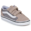 Scarpe bambini ragazza Vans  Old Skool V 2-TONE FROST GRAY  Beige Vans 198266391731