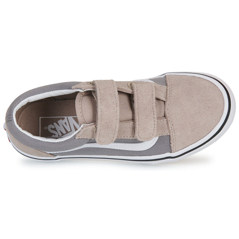 Vans Old Skool V 2-TONE FROST GRAY Beige Sneakers Bambina - 6