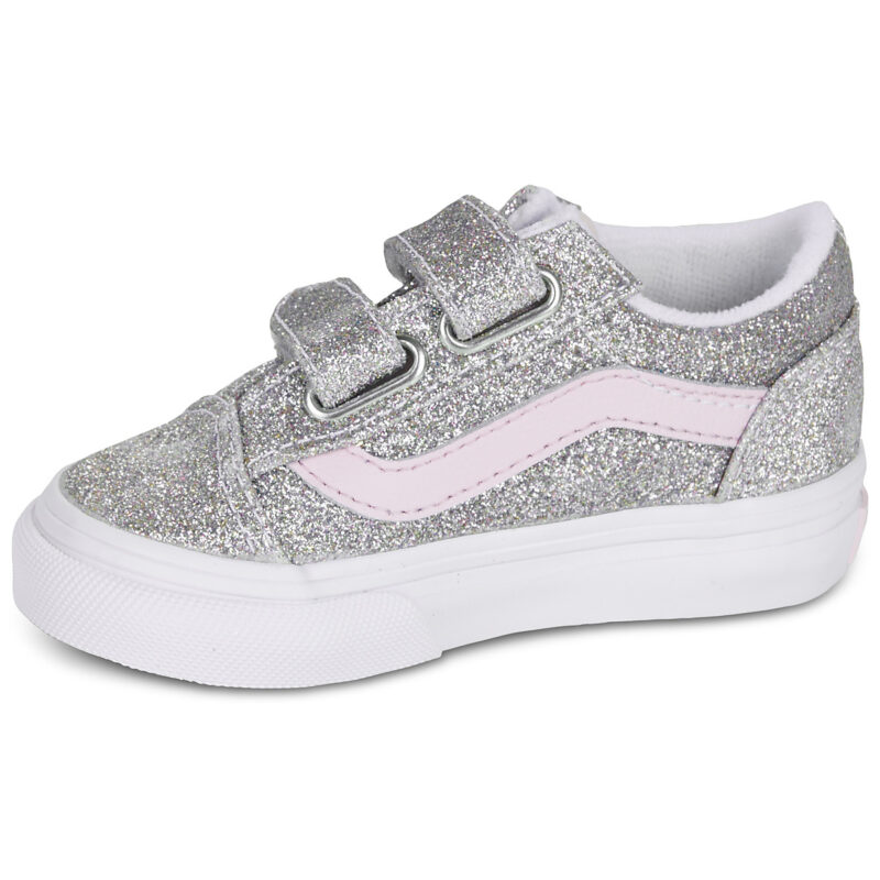 Vans Old Skool V Argento - Sneakers Bambina - 4