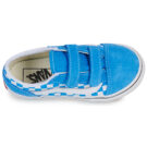 Vans Old Skool V COLOR THEORY CHECKERBOARD Bright Azure Blu Sneakers Bambina - 6