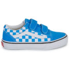 Vans Old Skool V COLOR THEORY CHECKERBOARD Bright Azure Blu Sneakers Bambina - 2