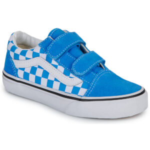 Scarpe bambini ragazza Vans  Old Skool V COLOR THEORY CHECKERBOARD Bright Azure  Blu Vans 198266398372