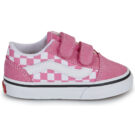 Vans Old Skool V COLOR THEORY CHECKERBOARD Pink Fizz Rosa Sneakers Bambina - 2