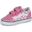 Vans Old Skool V COLOR THEORY CHECKERBOARD Pink Fizz Rosa Sneakers Bambina - 4
