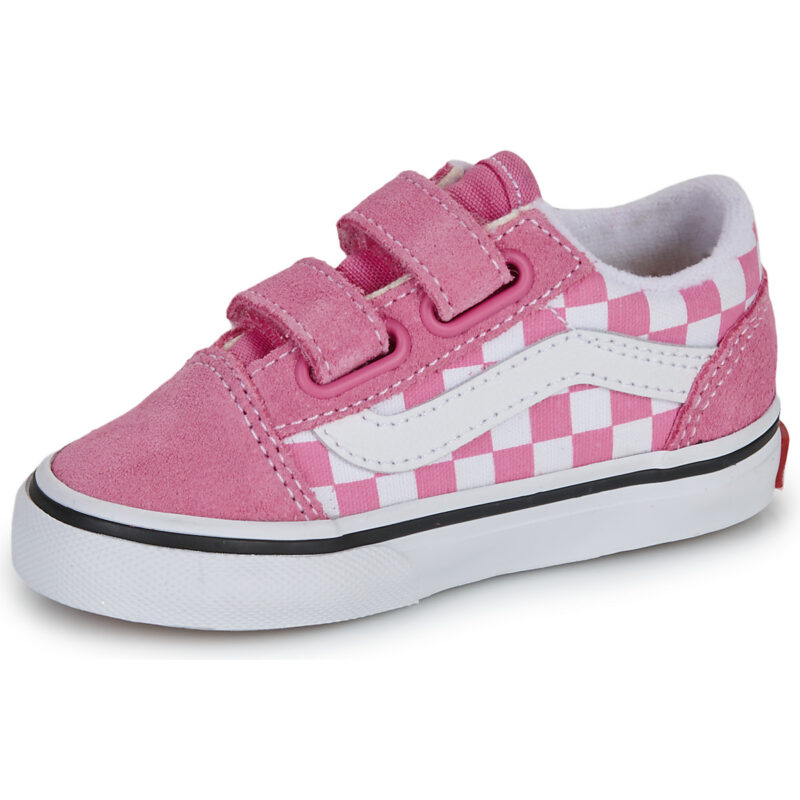 Vans Old Skool V COLOR THEORY CHECKERBOARD Pink Fizz Rosa Sneakers Bambina - 4