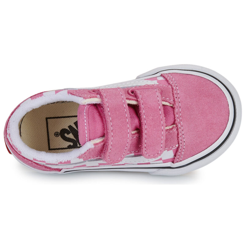 Vans Old Skool V COLOR THEORY CHECKERBOARD Pink Fizz Rosa Sneakers Bambina - 6