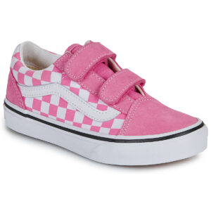 Scarpe bambini ragazza Vans  Old Skool V COLOR THEORY CHECKERBOARD Pink Fizz  Rosa Vans 198266398259