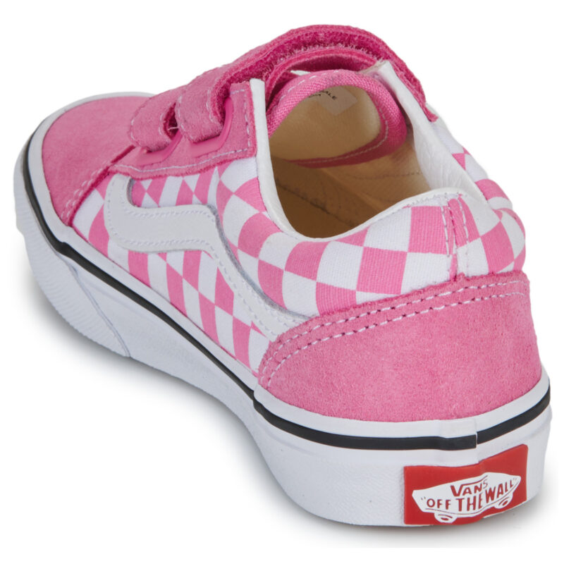 Vans Old Skool V COLOR THEORY CHECKERBOARD Pink Fizz Pink Girl Sneakers - 5