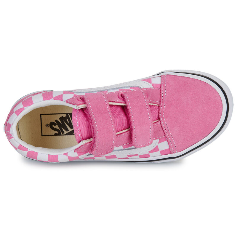 Vans Old Skool V COLOR THEORY CHECKERBOARD Pink Fizz Pink Girl Sneakers - 6