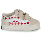 Vans Old Skool V Chantilly Floral RACING RED Beige M&auml;dchen-Sneaker - Gr&ouml;&szlig;e 2