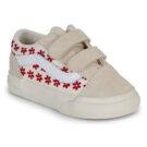 Vans Old Skool V Chantilly Floral RACING RED Beige M&auml;dchen-Sneaker - Gr&ouml;&szlig;e 1
