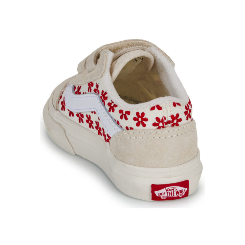 Vans Old Skool V Chantilly Floral RACING RED Beige M&auml;dchen-Sneaker - Gr&ouml;&szlig;e 5