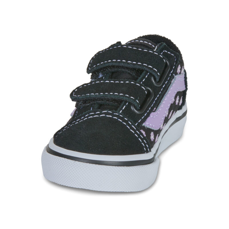 Vans Old Skool V FLORAL EMBROIDERY PURPLE Black Girl Sneakers - 3