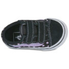 Vans Old Skool V FLORAL EMBROIDERY PURPLE Black Girl Sneakers - 6