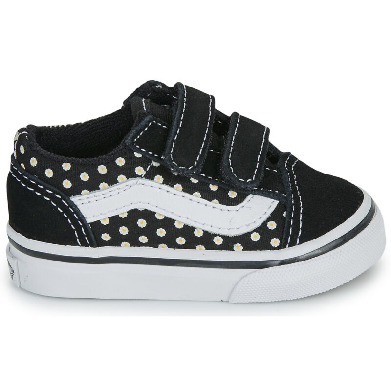 Vans Old Skool V FLORAL Nero - Sneakers Bambina - 2