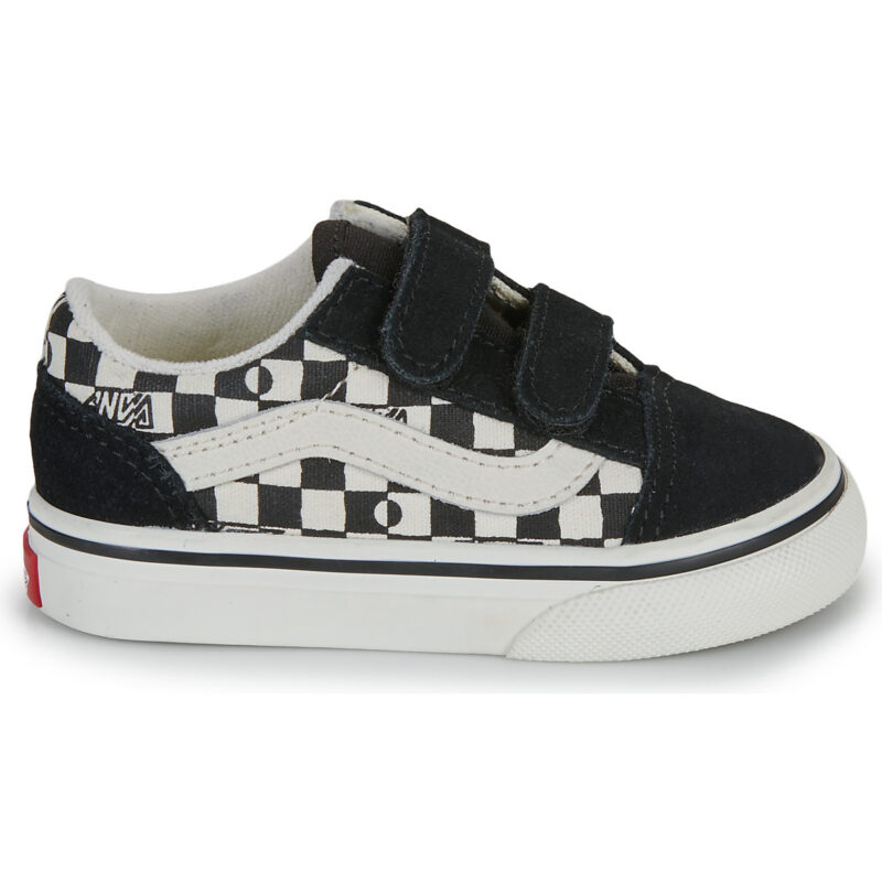 Vans Old Skool V GEO CHECK BLACK Black - Girl's Sneakers - 2
