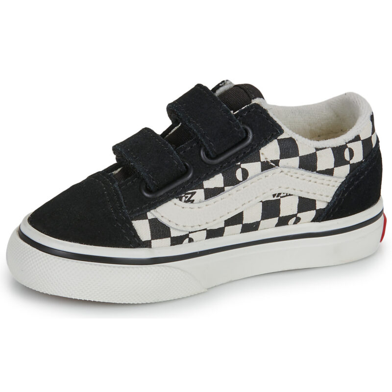 Vans Old Skool V GEO CHECK BLACK Black - Girl's Sneakers - 4
