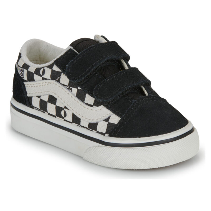 Vans Old Skool V GEO CHECK BLACK Black - Girl's Sneakers - 1