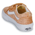 Vans Old Skool V GLITTER Apricot Glow Oro Sneakers Bambina - 5