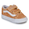 Scarpe bambini ragazza Vans  Old Skool V GLITTER Apricot Glow  Oro Vans 198266590493