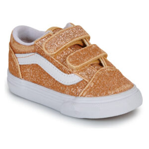 Scarpe bambini ragazza Vans  Old Skool V GLITTER Apricot Glow  Oro Vans 198266590493