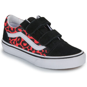 Scarpe bambini ragazza Vans  Old Skool V GLITTER LEOPARD Diva Pink  Nero Vans 198266398204