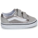 Vans Old Skool V METALLIC SILVER Argento - Sneakers Bambina - 2
