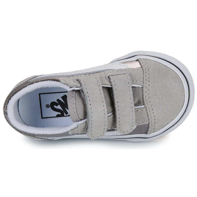 Vans Old Skool V METALLIC SILVER Argento - Sneakers Bambina - 6