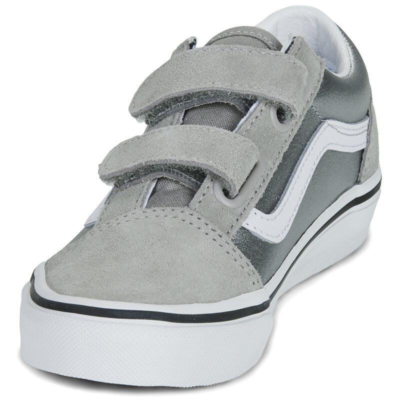 Vans Old Skool V METALLIC SILVER Argento - Sneakers Bambina - 3