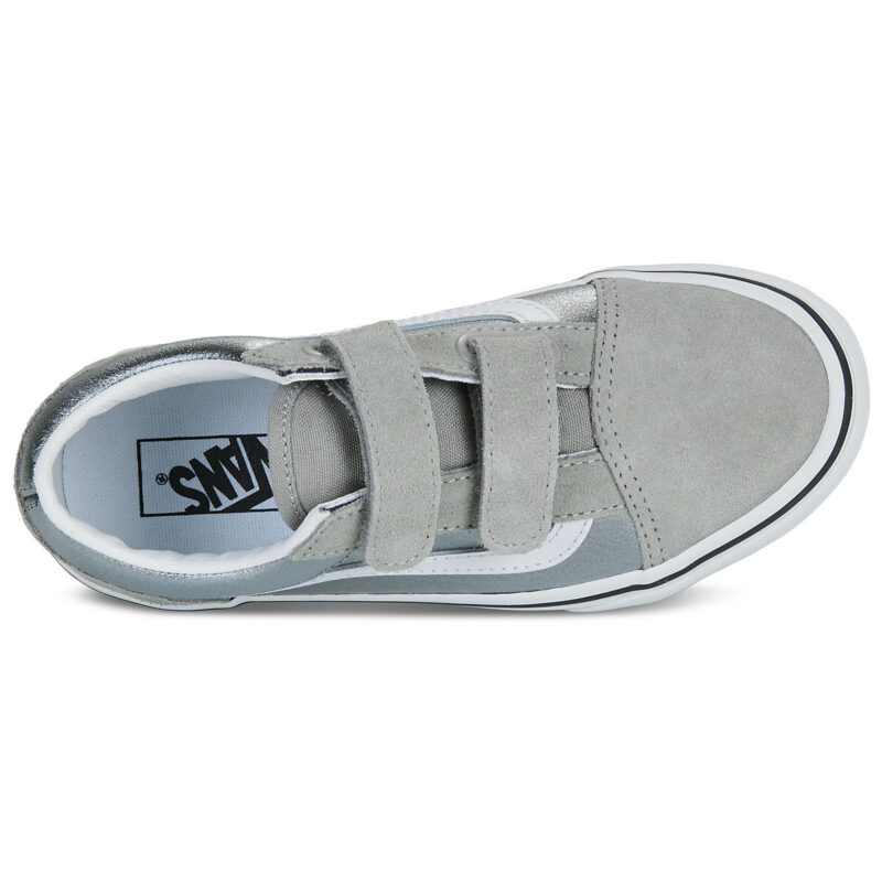 Vans Old Skool V METALLIC SILVER Argento - Sneakers Bambina - 6