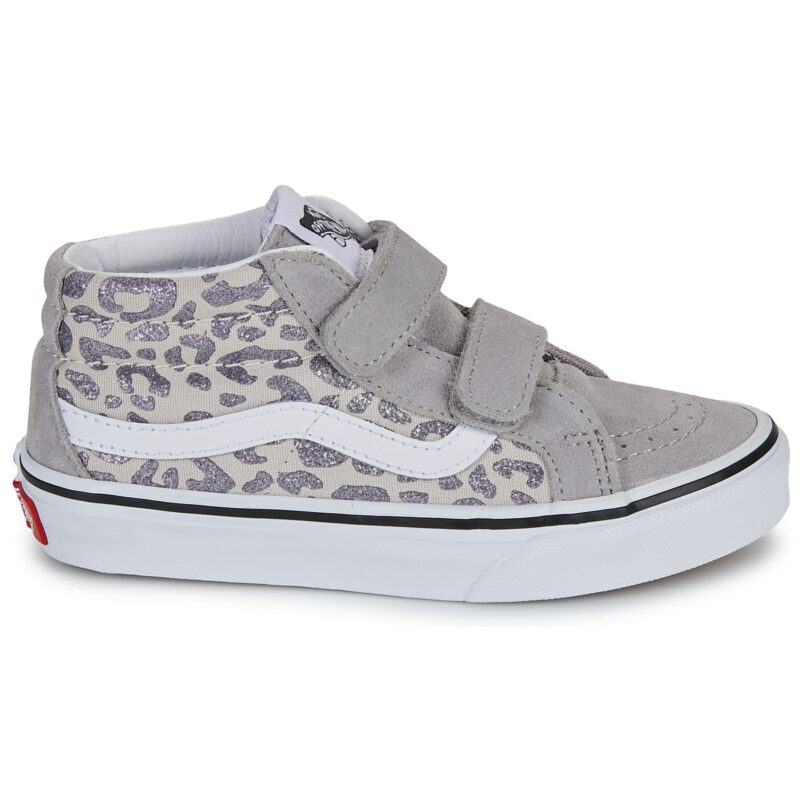 Vans SK8-Mid Reissue V Leopard Glitter GRAY Argento Sneakers Bambina - 2