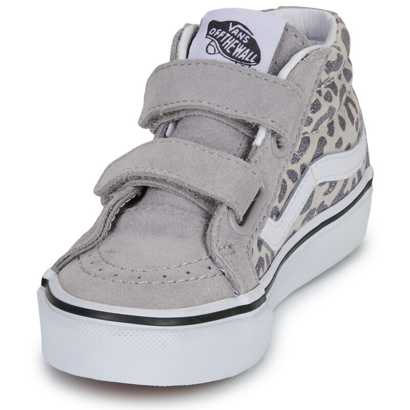 Vans SK8-Mid Reissue V Leopard Glitter GRAY Argento Sneakers Bambina - 3