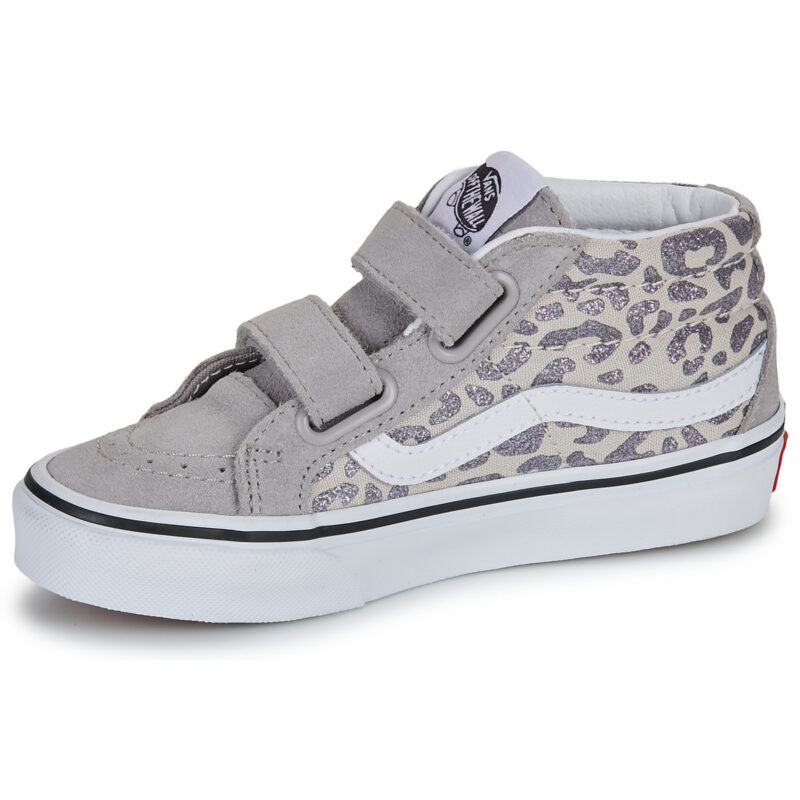 Vans SK8-Mid Reissue V Leopard Glitter GRAY Argento Sneakers Bambina - 4