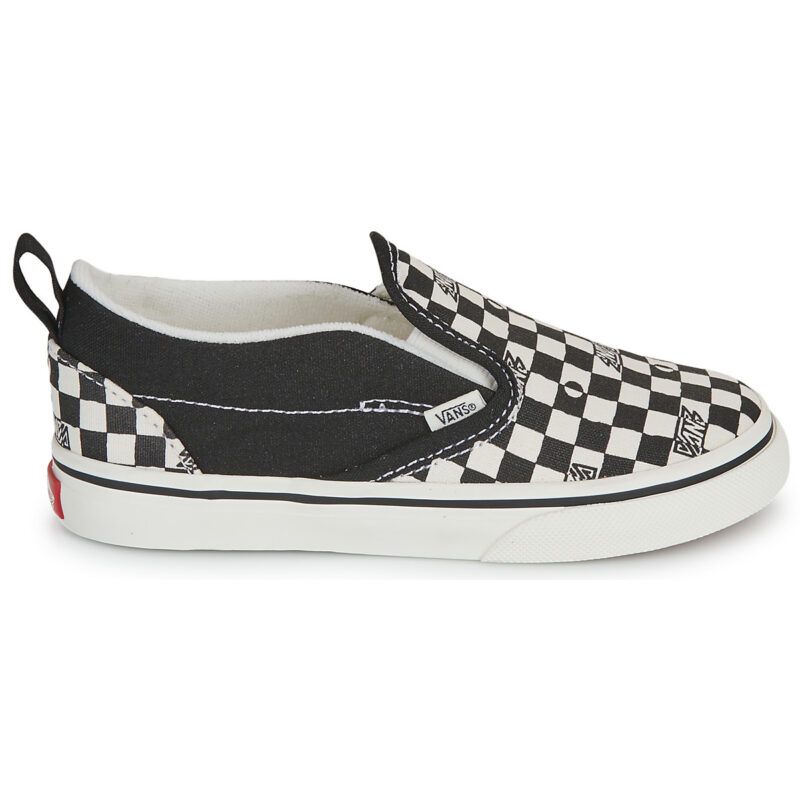Vans Slip-On V GEO CHECK BLACK/WHITE Nero - Slip on Bambina - 2