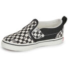 Vans Slip-On V GEO CHECK BLACK/WHITE Nero - Slip on Bambina - 4