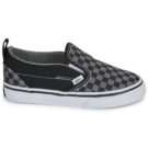 Vans TD Slip-On V (Checkerboard) Schwarz/Zinn Schwarzer Slip-On f&uuml;r M&auml;dchen - Gr&ouml;&szlig;e 2