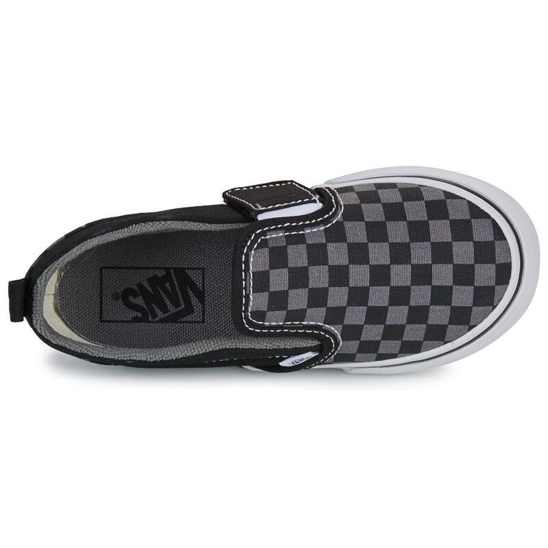 Vans TD Slip-On V (Checkerboard) Schwarz/Zinn Schwarzer Slip-On f&uuml;r M&auml;dchen - Gr&ouml;&szlig;e 6