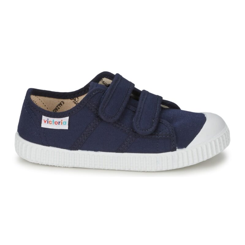 Victoria BLUCHER LONA DOS VELCROS Blu - Sneakers Bambina - 2