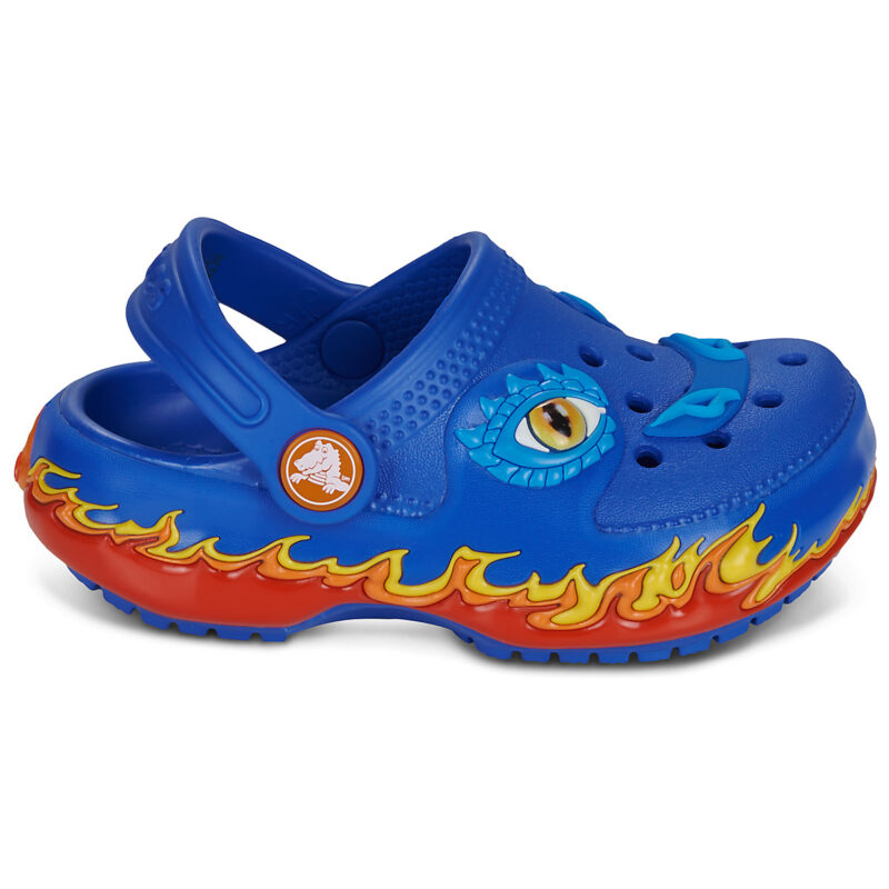 Crocs Classic IAM Dragon Lights CgT Blaue Clogs f&uuml;r Kinder - Gr&ouml;&szlig;e 2