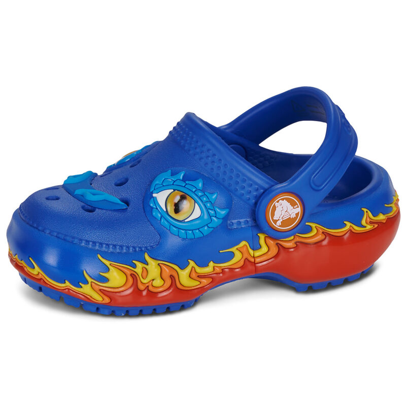 Crocs Classic IAM Dragon Lights CgT Blaue Clogs f&uuml;r Kinder - Gr&ouml;&szlig;e 4