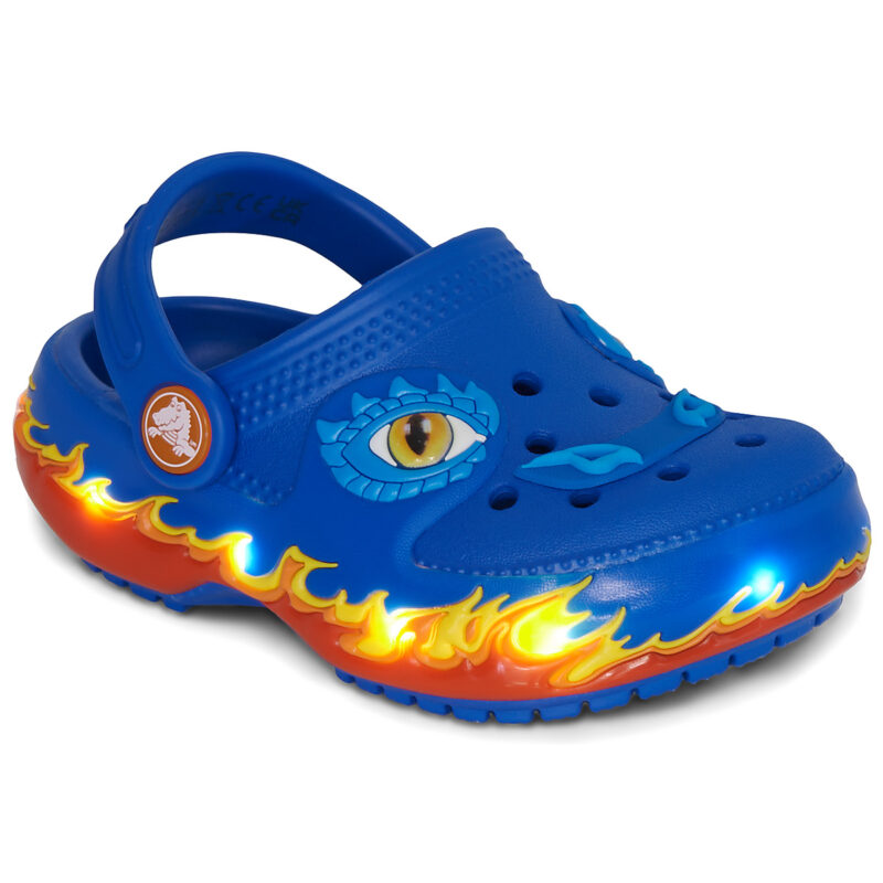 Crocs Classic IAM Dragon Lights CgT Blaue Clogs f&uuml;r Kinder - Gr&ouml;&szlig;e 6